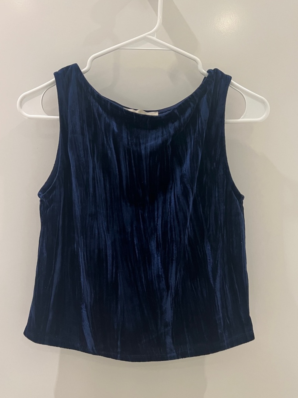 Monk & Lou Sleeveless Navy Velvet Midi Skirt Set - Picture 2 of 14